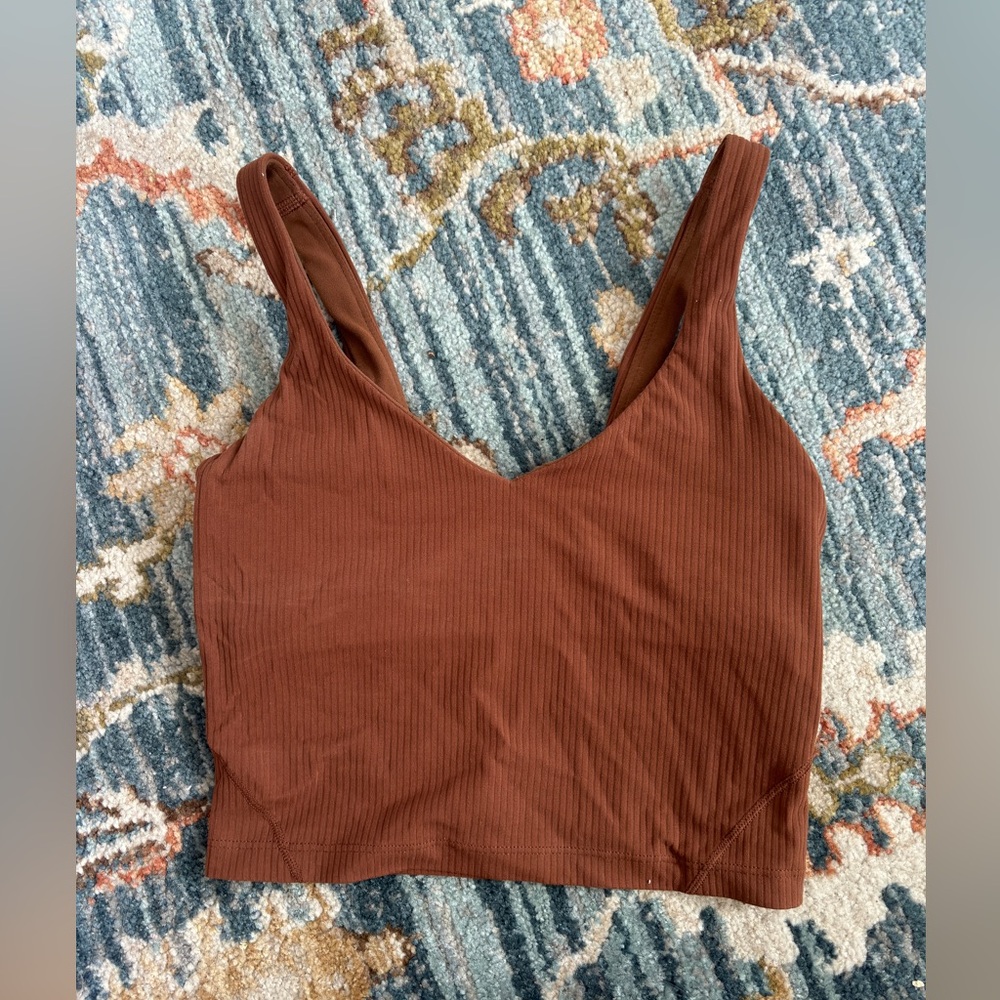 Brown lululemon align tank top